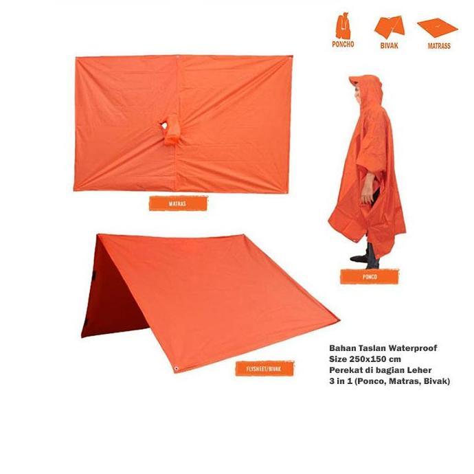 DR168 >> AIMPRO JAZ RAIN PONCH 3 in 1 Bivouac ที่นอน Flysheet เสื้อกันฝน