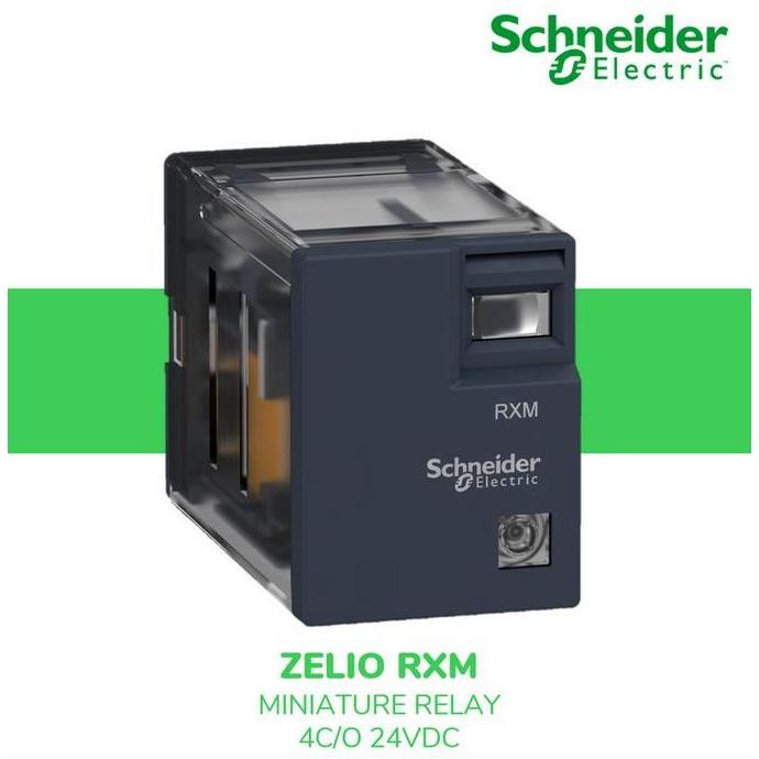 Schneider Electric Zelio Rxm รีเลย์ขนาดเล็ก 4 C/O 24 Vdc Rxm4Ab1Bd เดิม