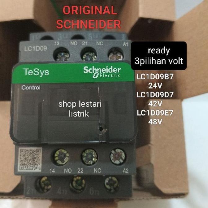 คอนแทคเตอร์ Lc1D09E7 Lc1D09 E7 48V 25A 3P Schneider Original Ready