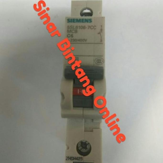 Mcb 1P 6A Siemens 6Ka 5Sl6-106-7Cc