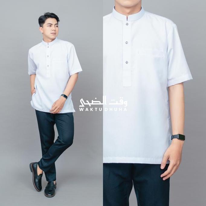 เวลา Dhuha ดั้งเดิมเกรด - Koko Dhuha เสื้อผ้ามุสลิมแขนสั้นรุ่นใหม่ล่าสุดสําหรับผู้ใหญ่ผู้ชาย