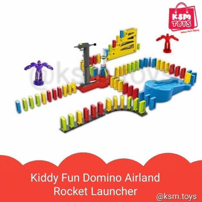 Kiddy Fun Domino Airplane Rocket Toy ของเล่นเพื่อการศึกษาขนาดใหญ่