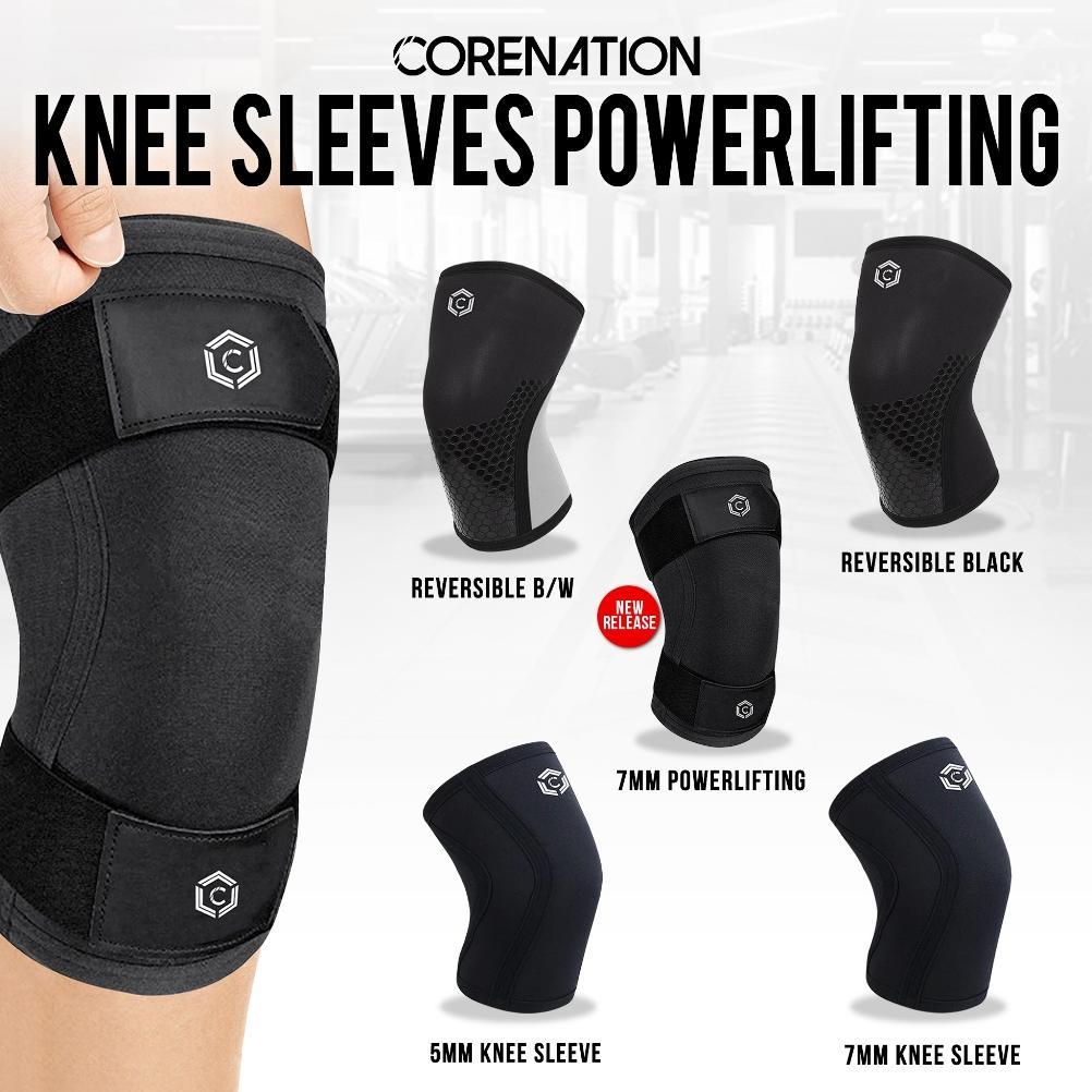 CoreNation Premium Knee Sleeves Powerlifting Fitness Sleeve Wrap Gym 7mm | อุปกรณ์ป้องกันเข่ารั้ง | 