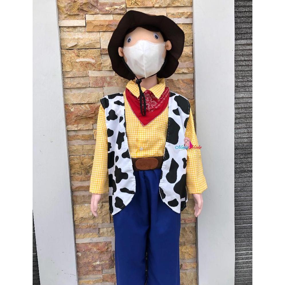 ! Toy Story Kids Costume Free Hat / Woody ชุดคาวบอยสําหรับเด็กผู้ชาย / Jessie Cowboy Clothes for Bab