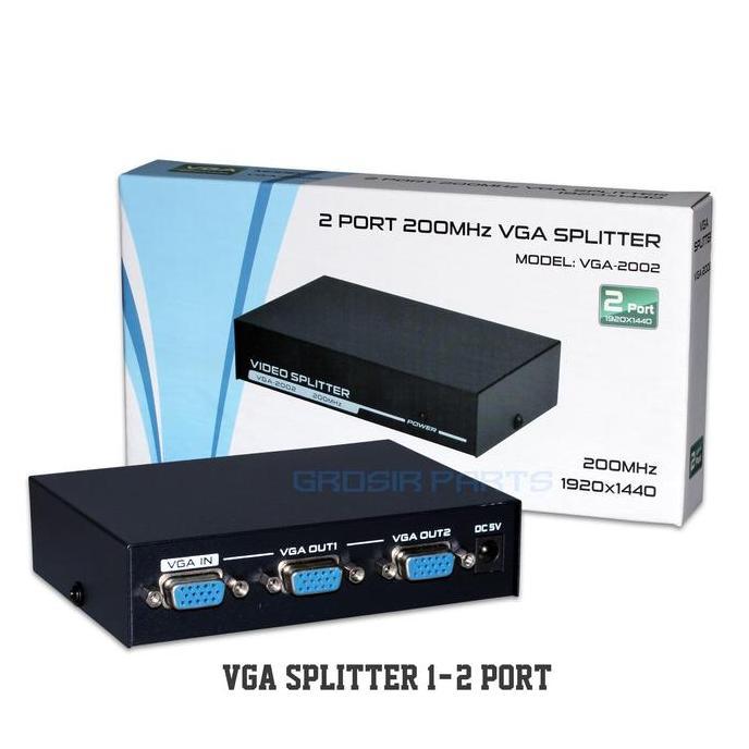 VGA SPLITTER 1 ถึง 2 PORT 200Mhz + ADAPTER / VGA SPLITTER 2 PORT