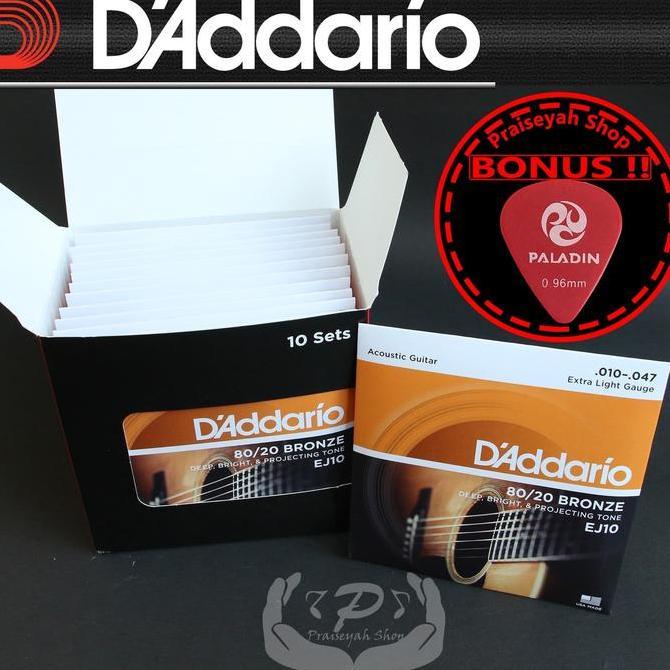 Daddario EJ 10 0.10 สายกีต้าร์โปร่ง สาย Daddario ดั้งเดิม