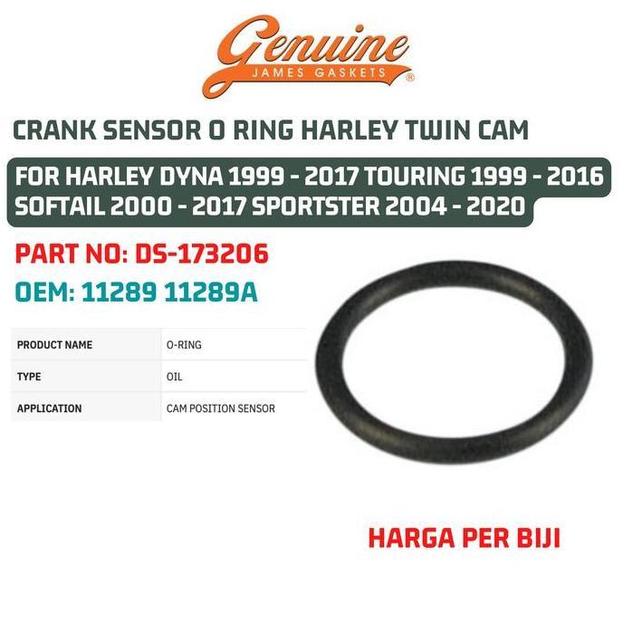 James Crank Sensor O-Ring Twin Cam Harley Ds-173206 Oem 11289 11289A