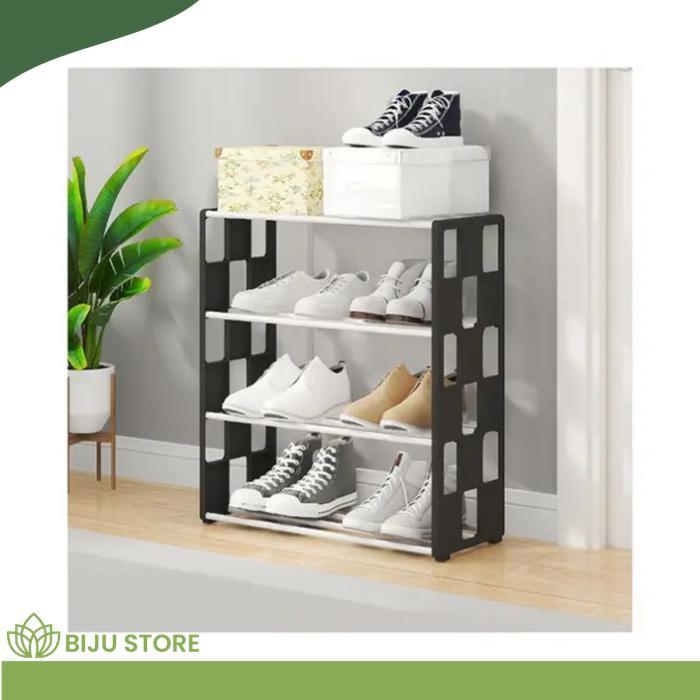 ใหม่ 4-TIER SHOE RACK RST 304 MINIMALIST FRAME SHOE RACKS WAREHOUSE CLEARANCE RACK