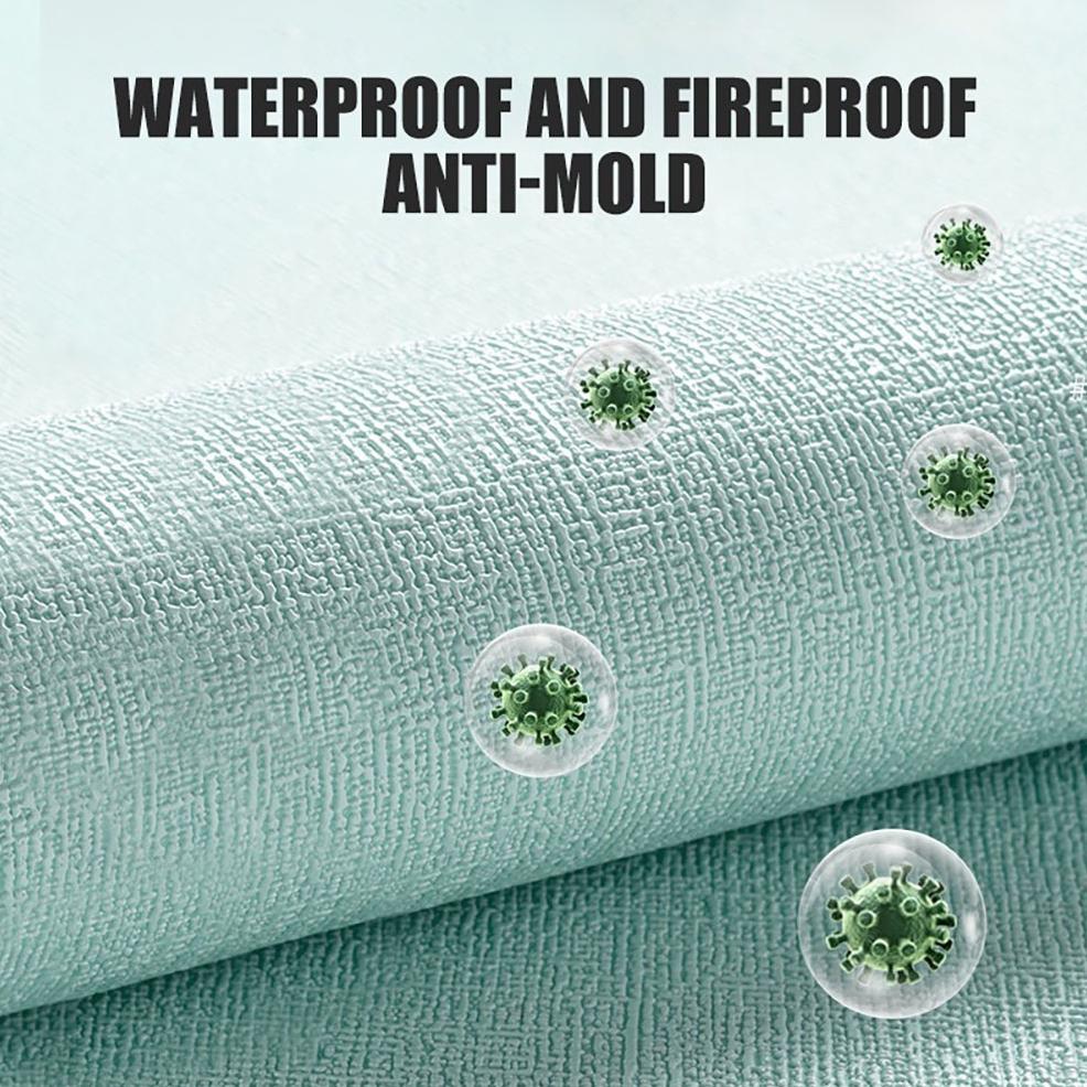 Fg-87 Simple 3D ผ้าลินินวอลล์เปเปอร์ม้วนสีสติ๊กเกอร์ติดผนังวอลล์เปเปอร์ 50 ซม.* 300 ซม.คุณภาพ