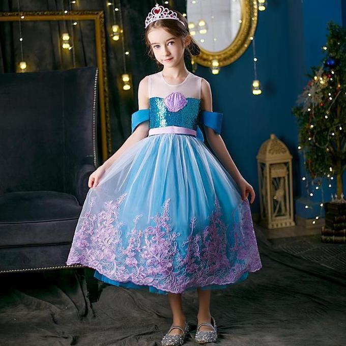 MERMAID SHELL DRESS PRINCESS ARIEL MERMAID COSTUME สําหรับเด็กผู้หญิงนําเข้า
