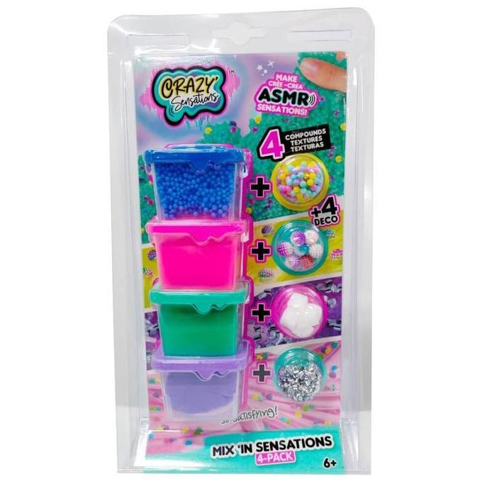 Crazy Sensations Slime ผสมใน Sensations 4 แพ็ค ASMR Slime