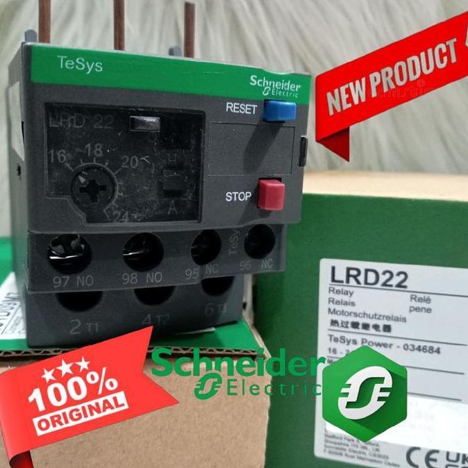 โอเวอร์โหลดคอนแทคเตอร์ Schneider Type Lrd22/Lrd 22 16-24A Original/Thermal Overload Schneider Lrd22/