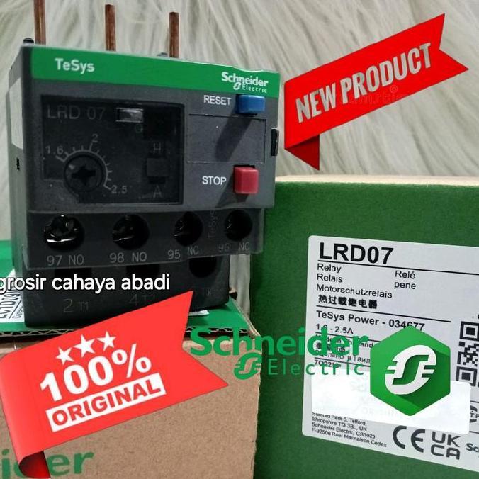 โอเวอร์โหลดคอนแทคเตอร์ Schneider Lrd 07/Lrd07 1.6-2.5A/Thermal Overload Schneider Lrd07/Best Contact