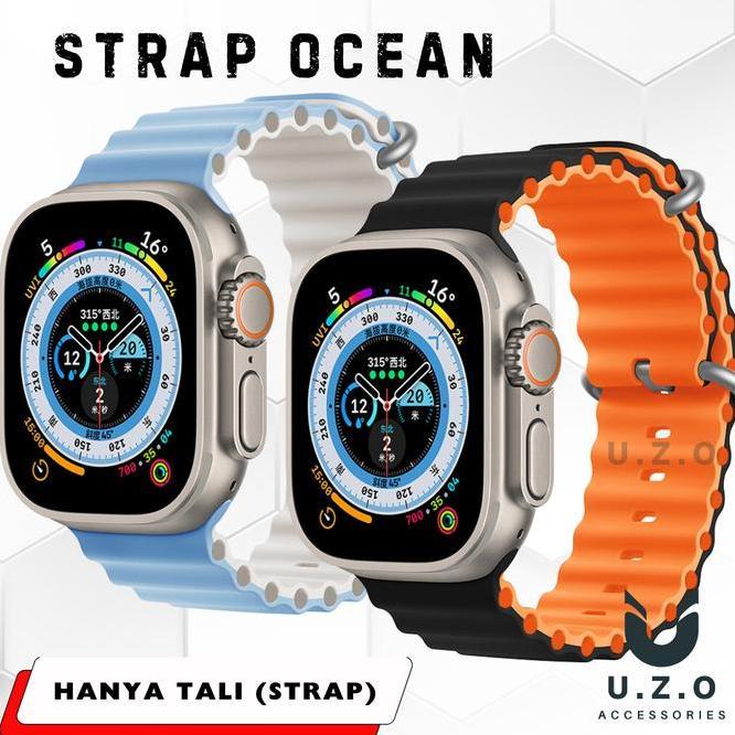 สายนาฬิกาอัจฉริยะ Ultra 9 8 7 6 5 4Se Ocean Band สายนาฬิกายาง Uzo Accesses Sporty Smartwatch