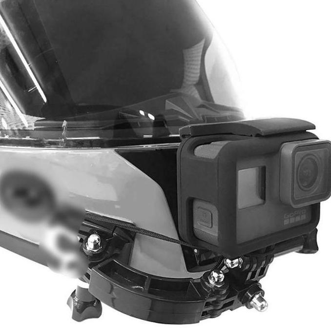 Xystud- ติดตั้งหมวกกันน็อค Chin Mount รุ่นโค้งสําหรับกล้องแอคชั่น Go Pro Xiaomi Yi Cam Kogan Bpro5 B