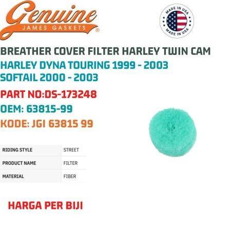 Breather Cover Filter Harley Twin Cam สําหรับ Harley Dyna Touring 1999 - 2003 Softail 2000 - 2003 Ds