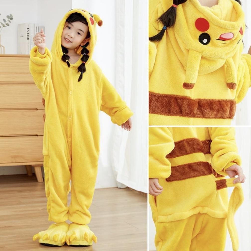 ชุดนอนเด็ก Character Onesie Pyjamas Costume Kid Pikachu Minion Totoro ฯลฯ
