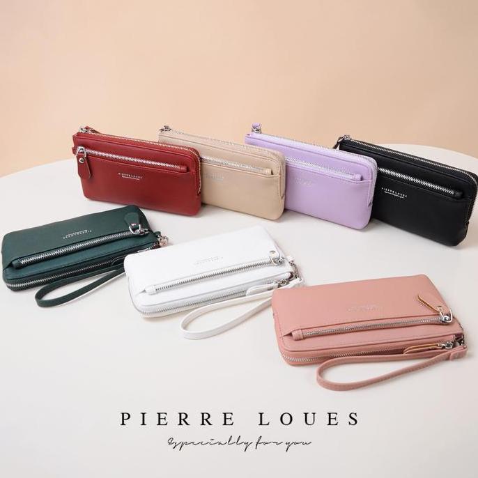 PIERRE LOUES Eldora Wallet PU Leather Womens Long Wallet