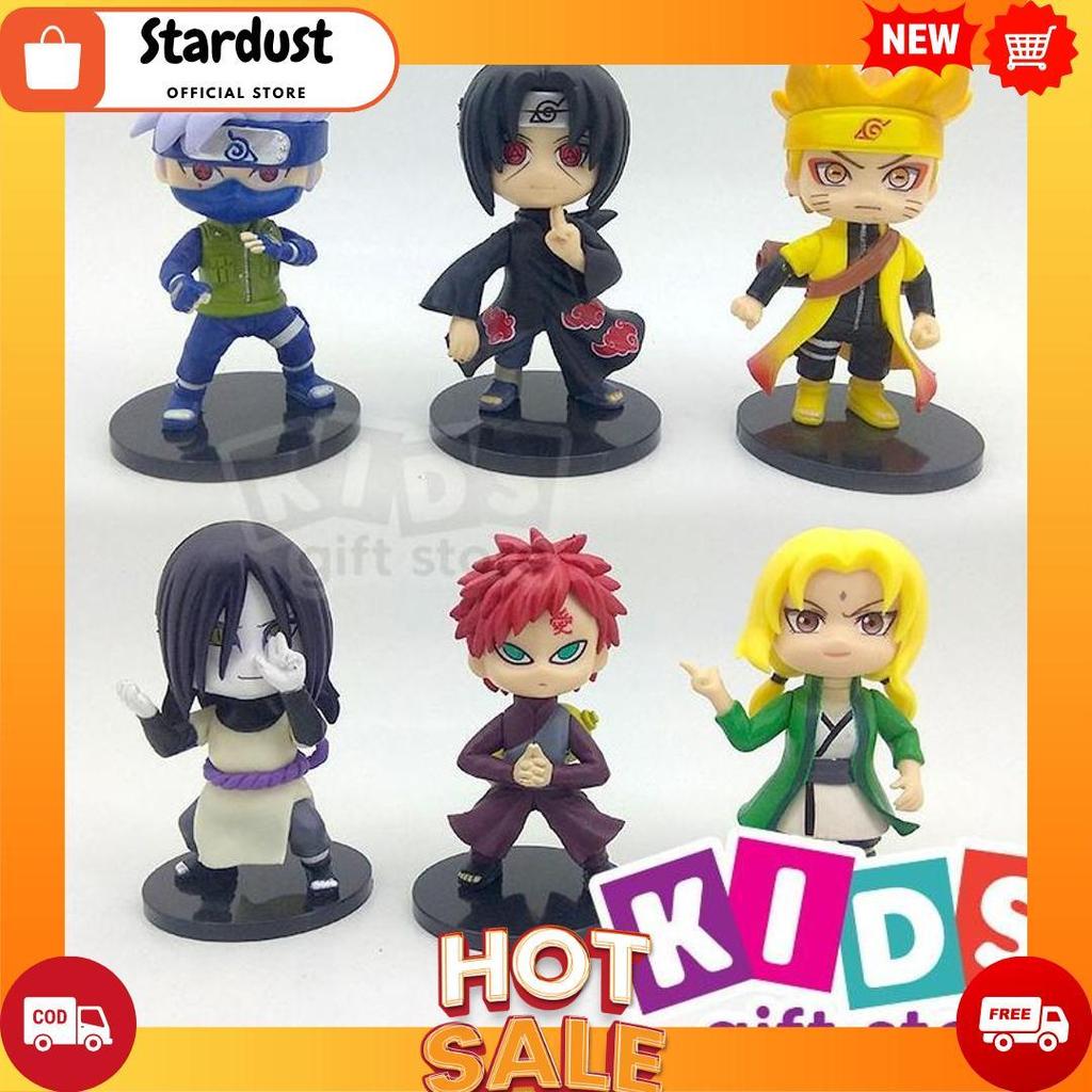 NARUTO CHIBI ชุดฟิกเกอร์ 6 ชิ้น - ของเล่นฟิกเกอร์ [A3][B2]