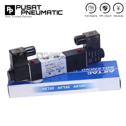 4V230C-08 นิวเมติกโซลินอยด์วาล์ว Airtac 4V 230C-08 Solenoid วาล์วสวิทช์ Airtac 5/3 Way Close Center 