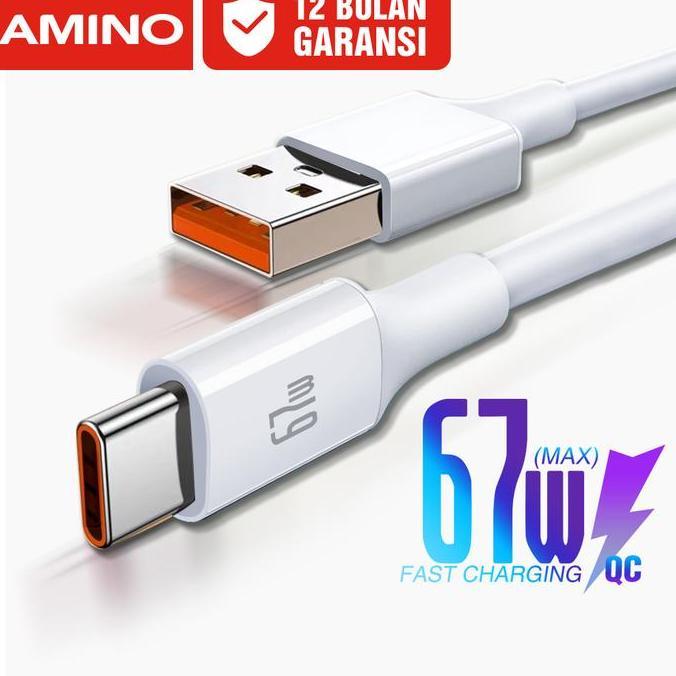 AMINO MI67 TYPE C 67W สําหรับ XIAOMI Fast Charger USB Turbo Super Fast CHARGING MI 6A USB TO C ข้อมู