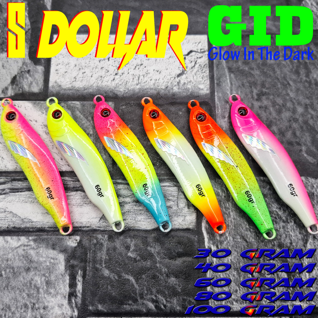 Metal Jig S Dollar 30,40,60,80,100 กรัม Full GID รุ่น S