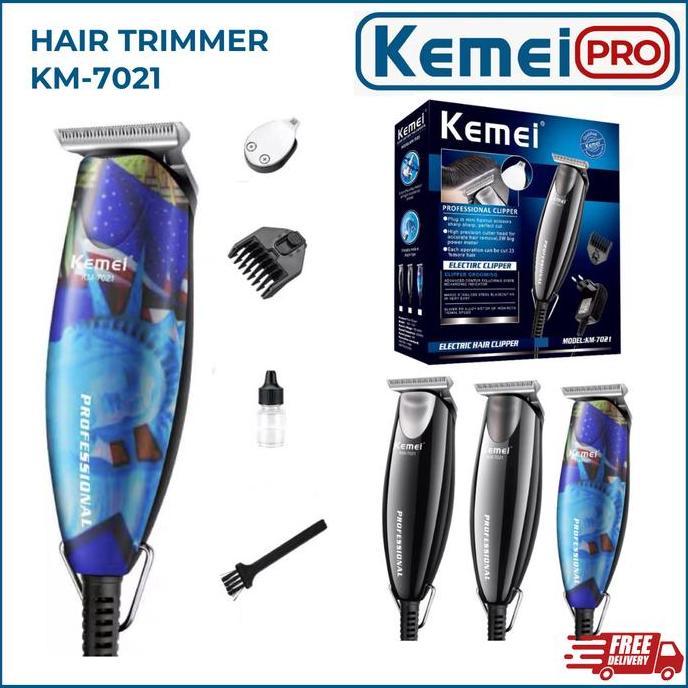 Kemei 7021 ปัตตาเลี่ยนตัดผม Kemei Km 7021 ปัตตาเลี่ยนผมมัลติฟังก์ชั่น Trimmer Km-7021 Kemei 2In1