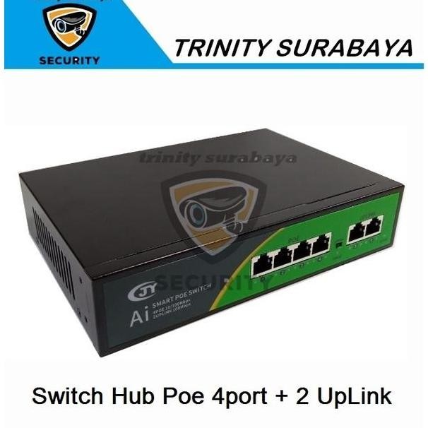 จัดส่งฟรี - Switch Hub Poe 4port + 2 UpLink Trinity