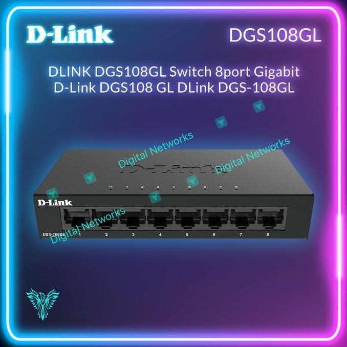 DLINK DGS108GL สวิตช์ 8 พอร์ต Gigabit DLink DGS-108GL D-Link DGS-108 GL