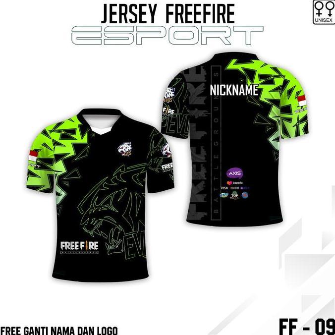 Viral Jersey e sport shirt ff shirt esport gamer ff ล่าสุด