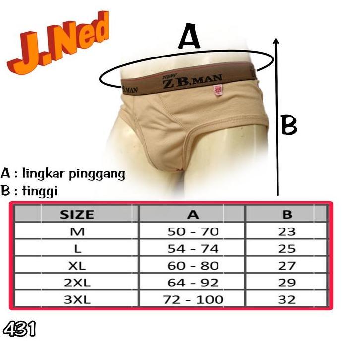 J431T (3-6 ชิ้น) Zb Man ชุดชั้นในชายสําหรับผู้ใหญ่และวัยรุ่น, ชุดชั้นในชาย, Mens Cd Size M - 4L