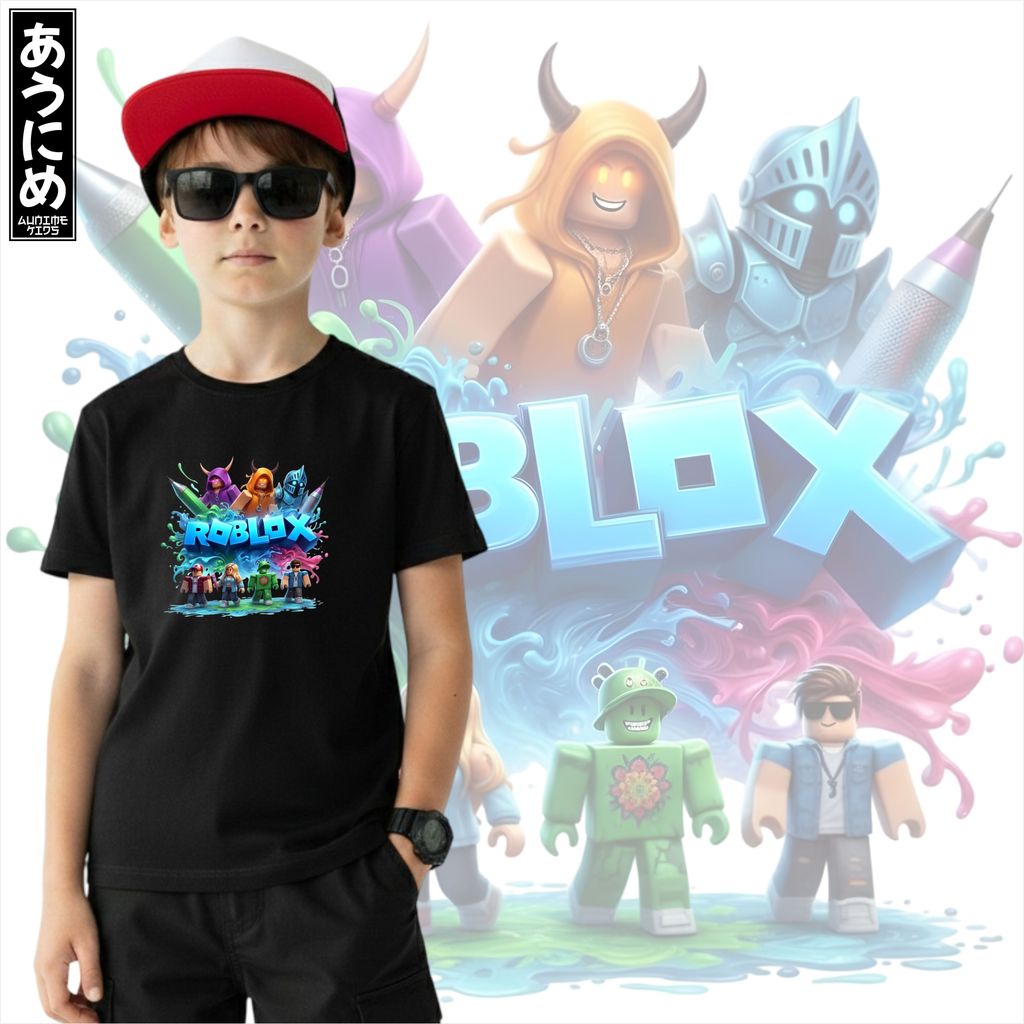 เสื้อยืด roblox หวีผ้าฝ้าย Unisex RBX1 สําหรับเด็กชายและเด็กหญิง