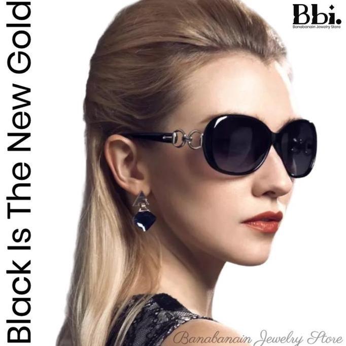 Syahrini Classic Black Retro style Girl KKSSY Glasses แว่นกันแดดผู้หญิง