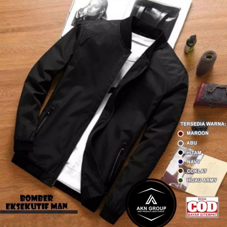 [ READY TO SHIP ] BOMBER MAN JACKET || EXECUTIVE BOMBER MAN || JD MENS PLAIN BOMBER JACKET