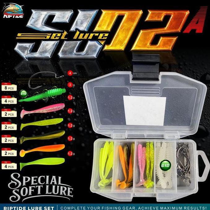 RIPTIDE 1 Set Box เหยื่อตกปลา Soft Lure SL-01 | SL-02 | SL-03 | SL-04 | สล-05 | SL-06 | สล-07 | SL-0