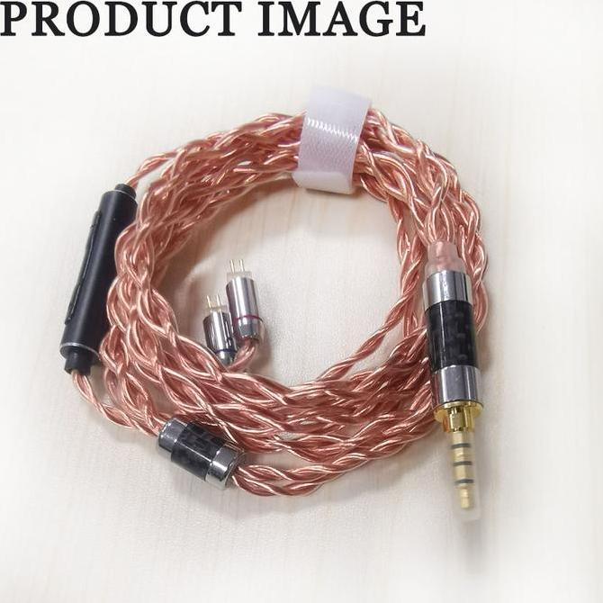 Wkfd- Xinhs สายทองแดงคริสตัลเดี่ยวพร้อมไมโครโฟน Iem สายอัพเกรด Ivipq