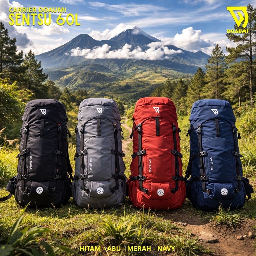 60 ลิตร 45L DOAUMI SENTSU MOUNTAIN CARRIER BACKPACK PLUS RAINCOVER MOUNTAIN CLIMBING BAG HIKING ADVE