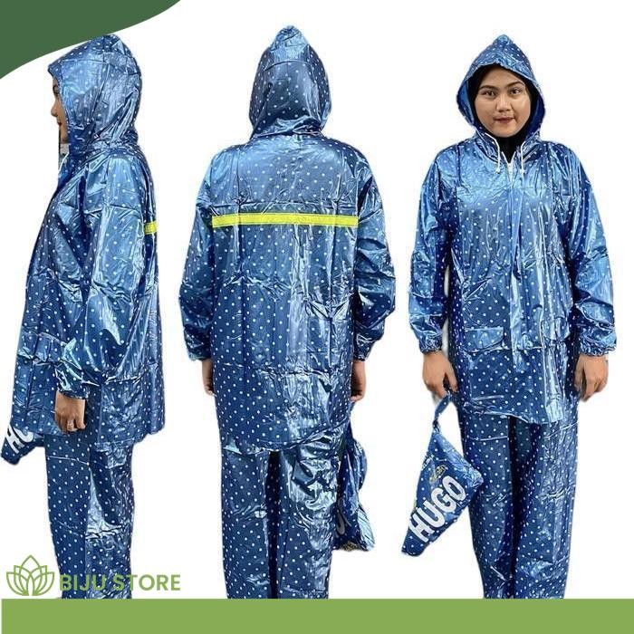 ชุดเสื้อแจ็คเก็ตกันฝน SPARTAN HUGO JC-301 POLKA POLKADOT 0.18MM THICKNESS FLEXCOAT PVC กันน้ําทุกขนา