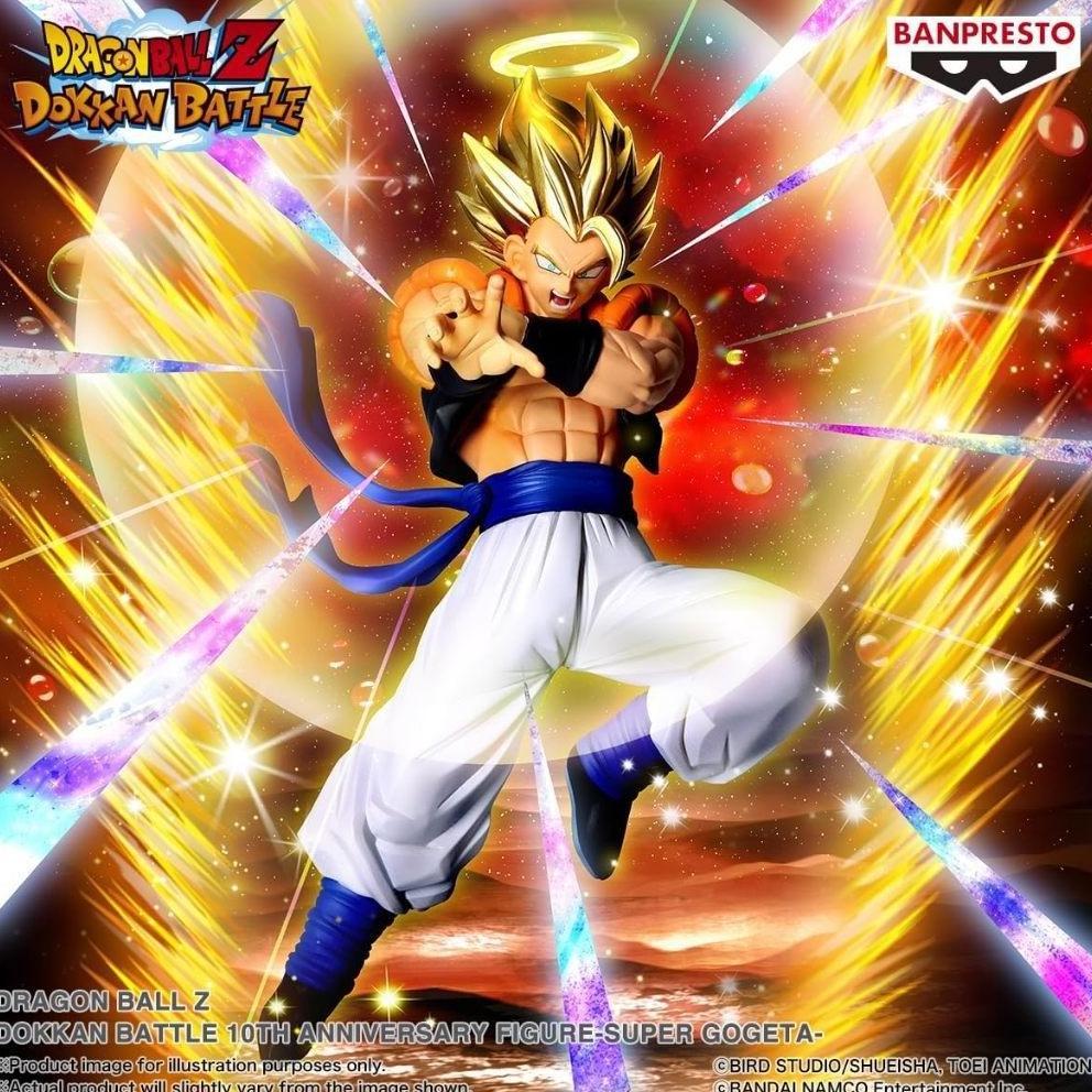 BANPRESTO - DRAGON BALL Z - SUPER GOGETA - DOKKAN BATTLE ฟิกเกอร์ครบรอบ 10 ปีต้นฉบับ