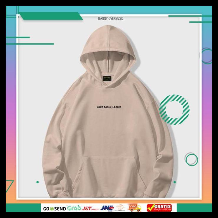 HODISO - BASIC H-OODIE OVERSIZED BAGGY HOODIE PULLOVER UNISEX