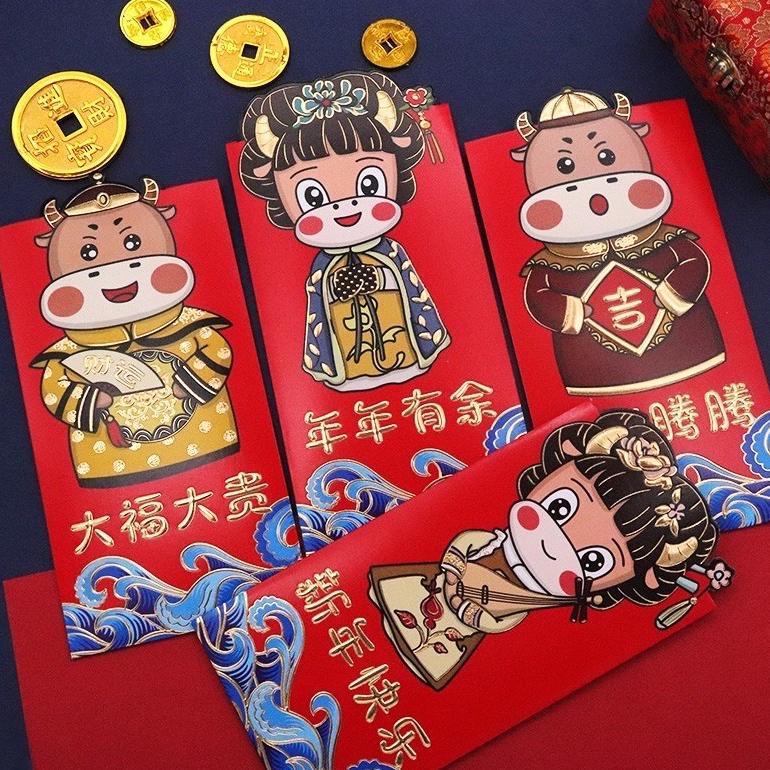 น่ารัก พรีเมี่ยมอังเปาะควายวัว ตรุษจีน 2021 รหัส Zx001 Zx004 สินค้าใหม่