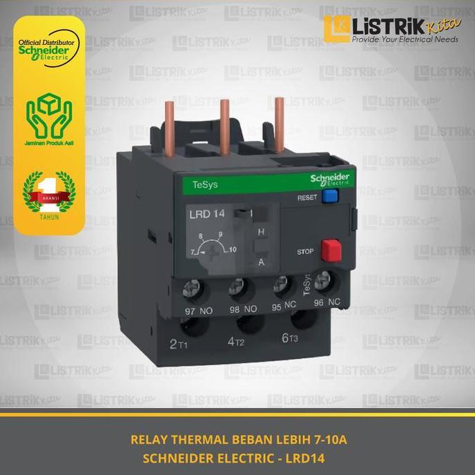 Tesys Lrd รีเลย์โอเวอร์โหลดความร้อน - 7...10 A - Class 10A - Lrd14 ราคาพิเศษ!
