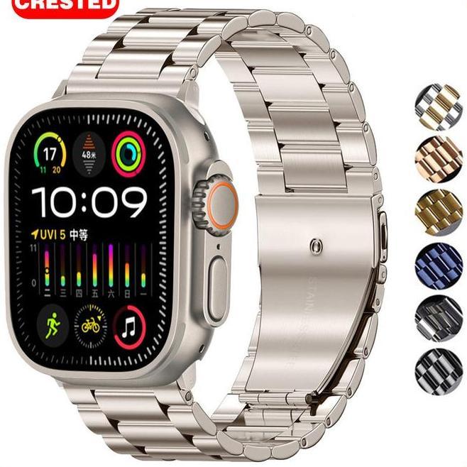 สายนาฬิกาสแตนเลสสําหรับนาฬิกา 49 มม.45 มม.41 มม.38 40 42 44 มม. 3 Links สําหรับ Iwatch Series 11 10 