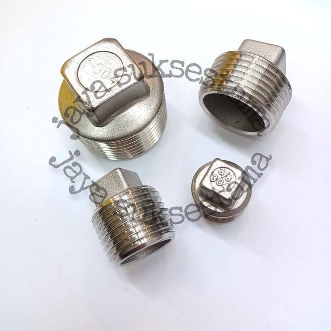 ปลั๊กสแตนเลส Ss304 2" นิ้ว / ปลั๊กสี่เหลี่ยม Ss304