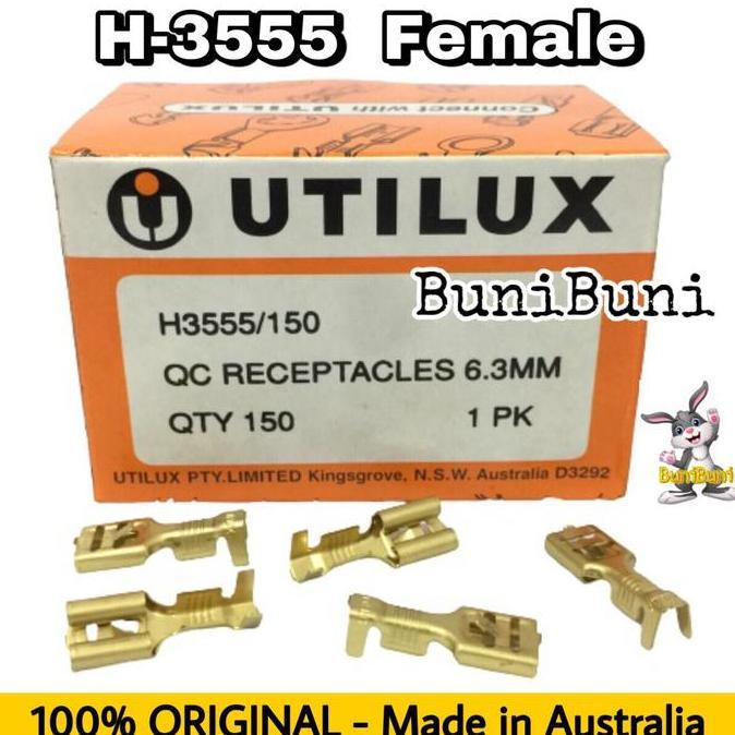 ขั้วตัวเมีย Utilux H3555 (กล่อง 150 ชิ้น) / Utilux Flat Female / Female H-3555 Original