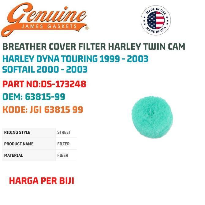 Breather Cover Filter Harley Twin Cam สําหรับ Harley Dyna Touring 1999 - 2003 Softail 2000 - 2003 Ds