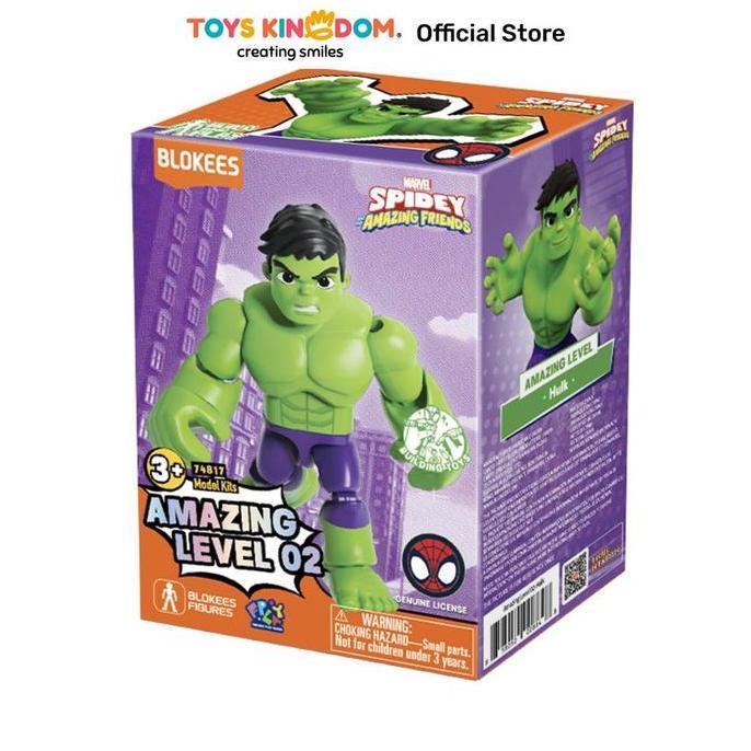 HIJAU BLOCKEES MARVEL SPIDEY ACTION FIGURE HULK - สีเขียว