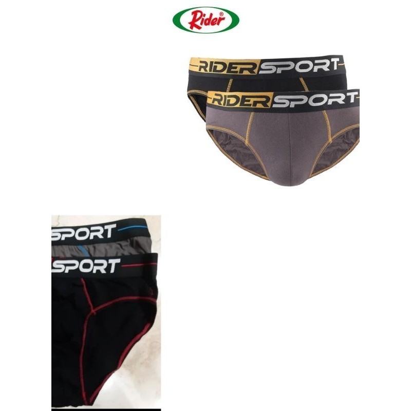 Rider Sport Brief R371B กางเกงชั้นในชายผสมสี (2 ชิ้น (TW)