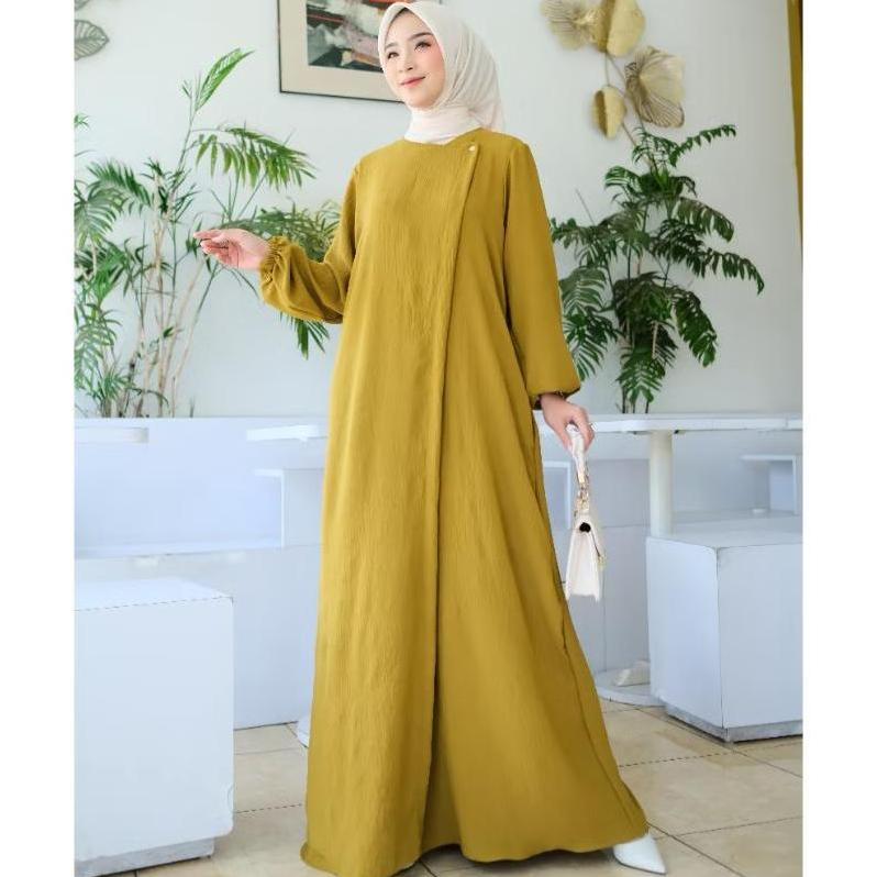 Maryam Dress Simple Elegant Plain Gamis Jumbo Size LD 140 // Gamis Plain Jumbo // Gamis LD 130 // Ju