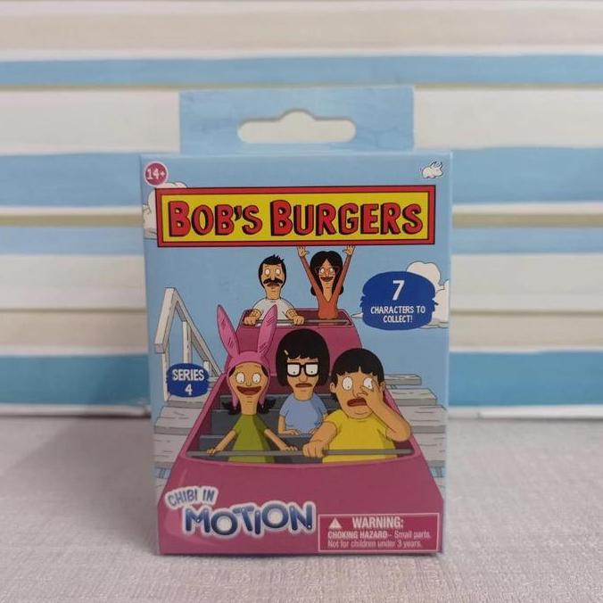 GANTUNGAN Bobs Burgers Chibi In Motion Series 4 พวงกุญแจกล่องตาบอด